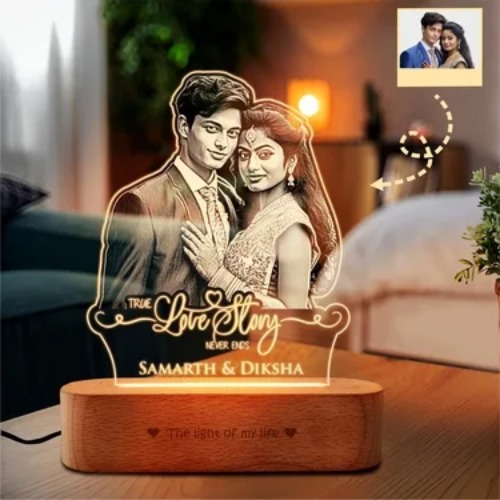Personalised Love Story Lamp