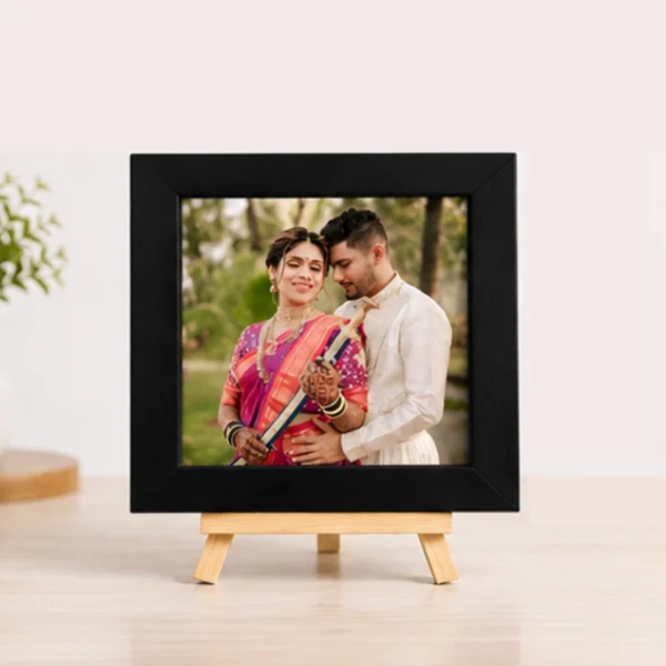 Elegant 4x4 Personalized Photo Frame