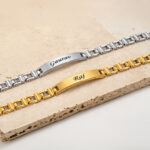 Personalized Name Engraved Bracelet Rakhi for Brother - Image 2