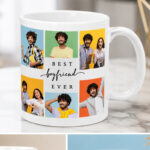 Personalized Boyfriend’s Love ceramic mug with six custom photos and Best Boyfriend Ever design