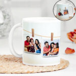 Personalised Memory Mug with five custom photos and recipient name
