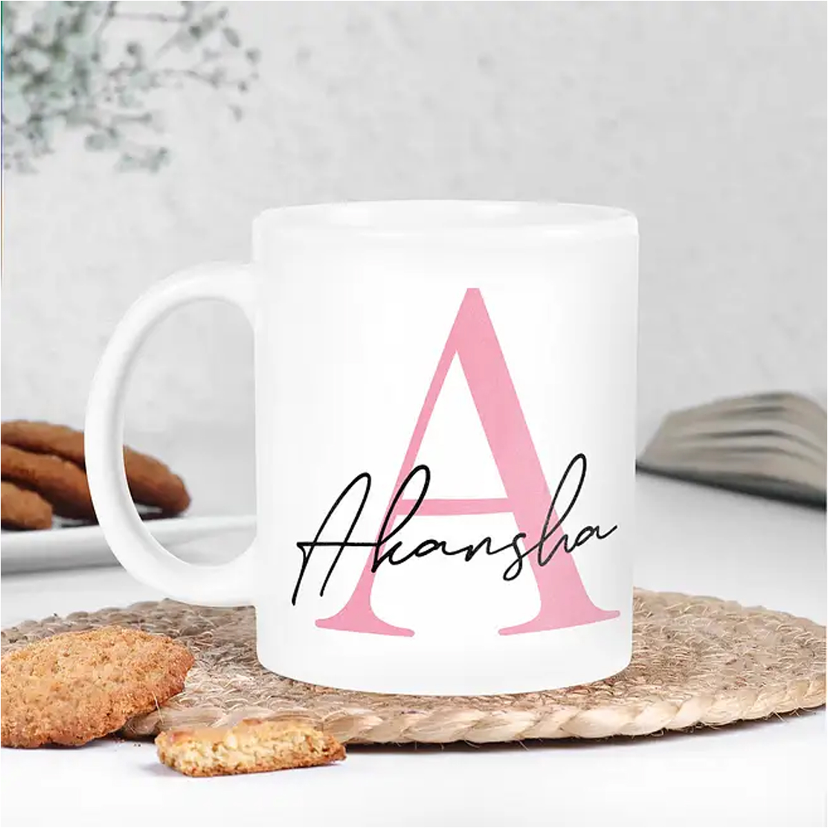 Personalised Name Impressions Mug Personalised white ceramic Name Impressions Mug with custom recipient name