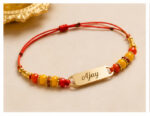 Personalized Name Rakhi for Brother | Custom Engraved Metal Name Rakhi - Image 4