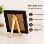 Personalized 4x4 Inch Photo Frame with Wooden Stand - Image 3
