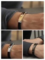 Custom Engraved Leather Bracelet Rakhi - Image 4