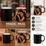 Personalised Couple Magic Mug with custom photo and heat-reveal colour-changing effect