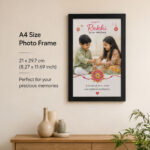 A4 Raksha Bandhan Photo Frame – Personalized Brother-Sister Gift - Image 2